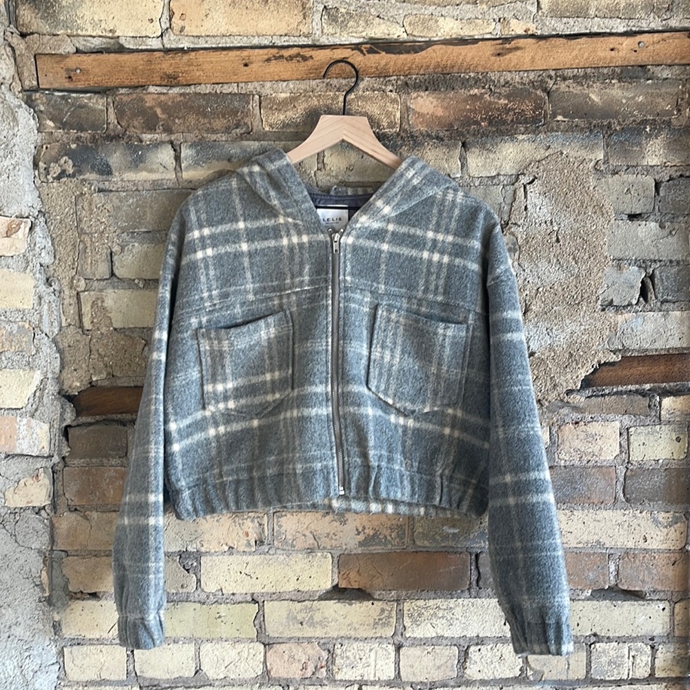 Plaid Zip Up Jacket